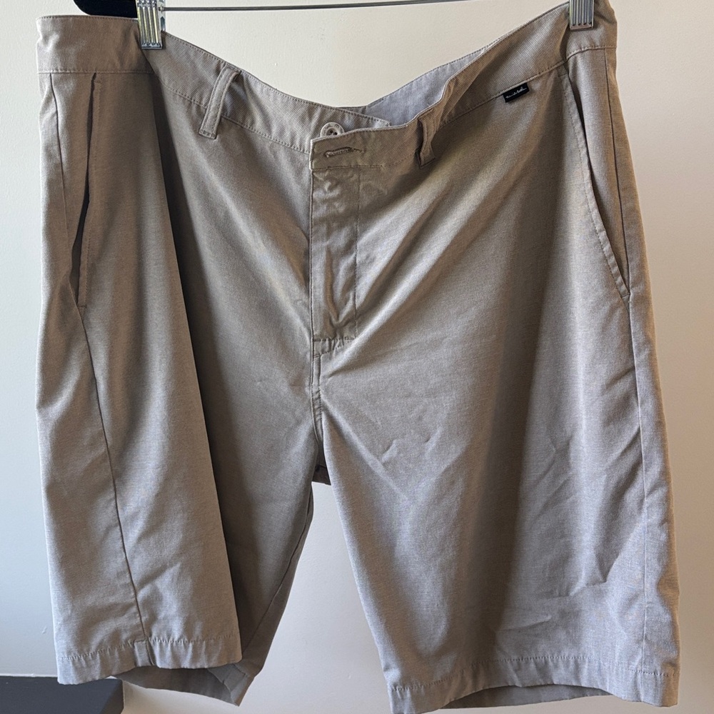 Men’s Travis Mathew Light Brown Flat Front Shorts